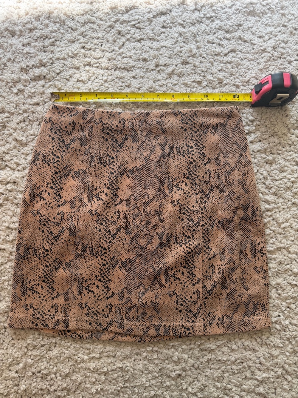 Snake-Print Mini Skirt